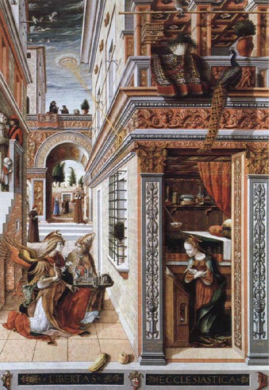 Carlo Crivelli the annunciation,with st.emidius China oil painting art